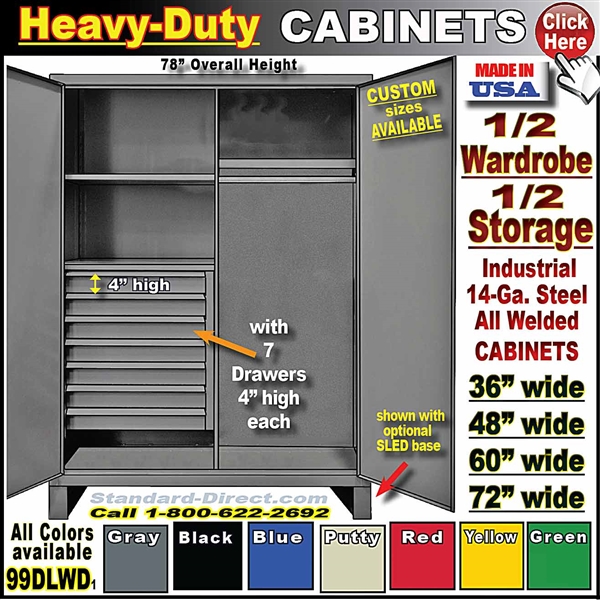 99DLWD * Heavy-Duty Storage Wardrobe Cabinets