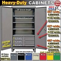 99DT102 * Heavy-Duty Storage Cabinets with Drawers