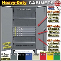 99DT103 * Heavy-Duty Storage Cabinets with Drawers