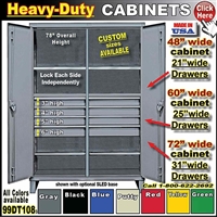 99DT108 * Heavy-Duty Storage Cabinets with Drawers
