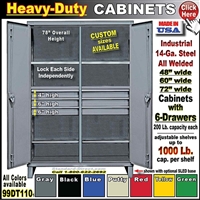 99DT110 * Heavy-Duty Storage Cabinets with Drawers
