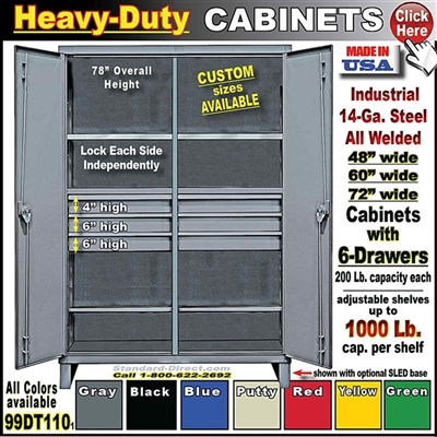 99DT110 * Heavy-Duty Storage Cabinets with Drawers