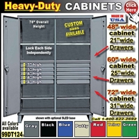 99DT124 * Heavy-Duty Storage Cabinets with Drawers