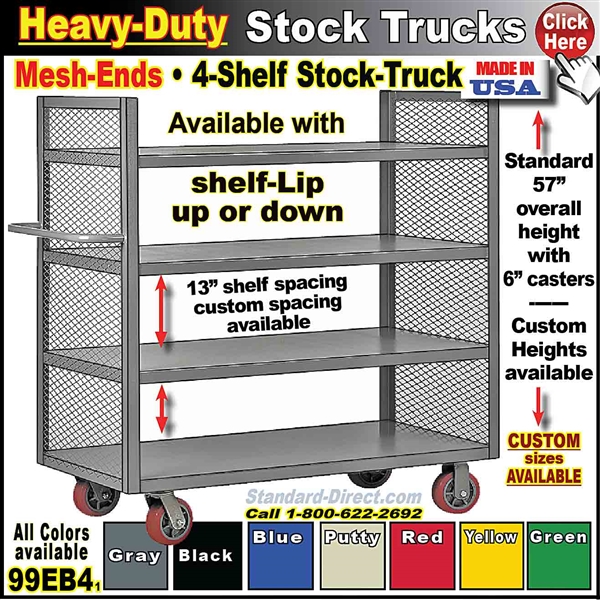 99EB4 * Heavy-Duty 4-Shelf Stock Truck