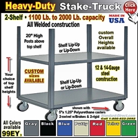 99EY * 2-Shelf Rolling Stake Truck