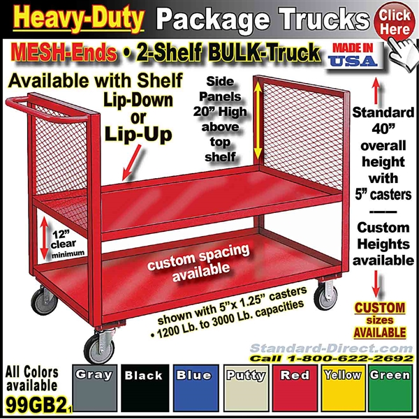 99GB2 * 2-Shelf Low-Deck Package Trucks