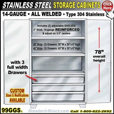 99GGS Stainless Steel Storage Cabinet