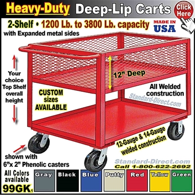 99GK * 2-Shelf 12" Deep Service Carts