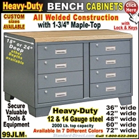 99JLM Maple top Bench cabinets