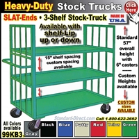 99KB3 * Heavy-Duty 3-Shelf Stock Truck