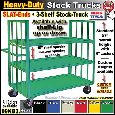 99KB3 * Heavy-Duty 3-Shelf Stock Truck