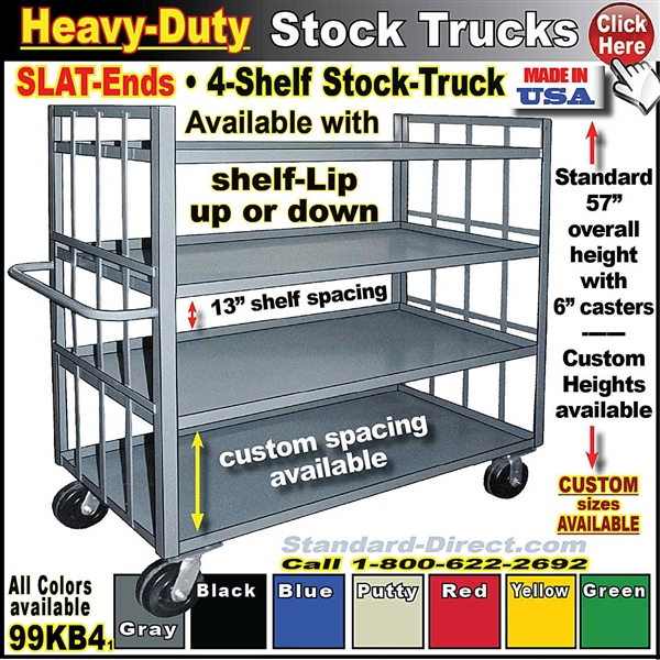 99KB4 * Heavy-Duty 4-Shelf Stock Truck