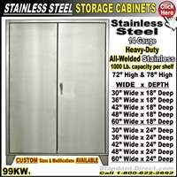 99KW Stainless Steel Storage Cabinet