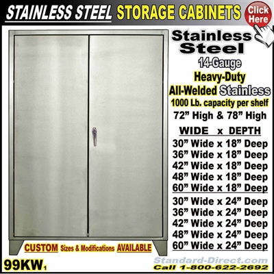 99KW Stainless Steel Storage Cabinet