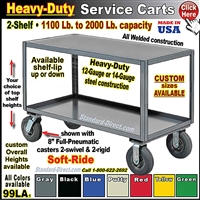 99LA * 2-Shelf Rolling Table