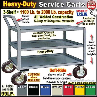 99LF * 3-Shelf Service Carts