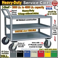 99LL * 3-Shelf Service Carts