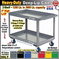 99LT * 2-Shelf Deep Tray Service Carts