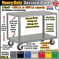 99LX 2-Shelf Service Carts