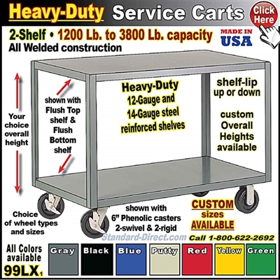 99LX 2-Shelf Service Carts