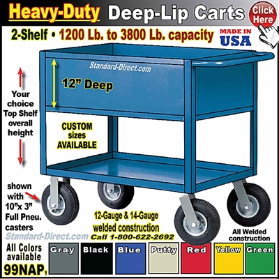 99NAP * 2-Shelf 12"Deep Service Carts