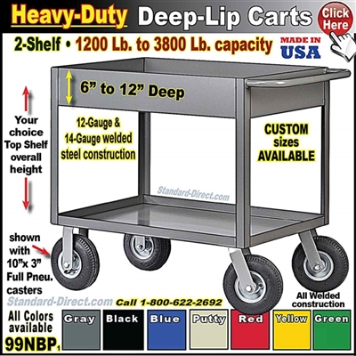 99NBP * 2-Shelf 12"Deep Service Carts