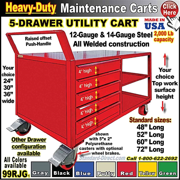 99RJG MAINTENANCE CART WITH DRAWERS