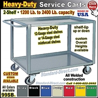 99SB * 2-Shelf Service Carts