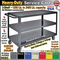 99SC * 3-Shelf Service Carts
