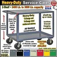 99SE * 2-Shelf Service Carts