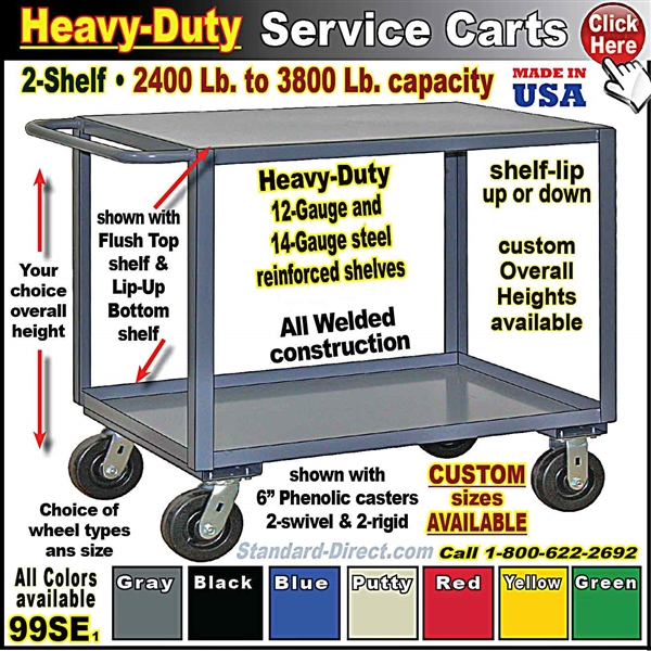 99SE * 2-Shelf Service Carts