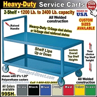 99SH * 2-Shelf Service Carts