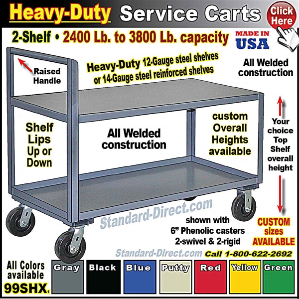 99SHX * 2-Shelf Service Carts