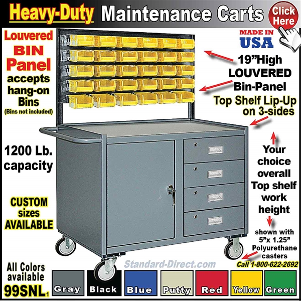 99SNL MAINTENANCE CART with louvered panel