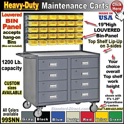 99SNN MAINTENANCE CART with louvered panel