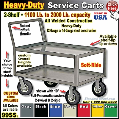 99SS * 2-Shelf Service Carts