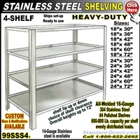 99SSS4 Stainless Steel Shelving
