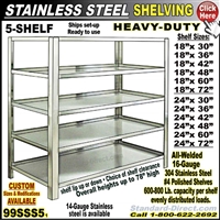 99SSS5 Stainless Steel Shelving