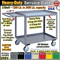 99SV * 2-Shelf Service Carts