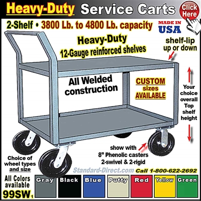 99SW * 2-Shelf Service Carts