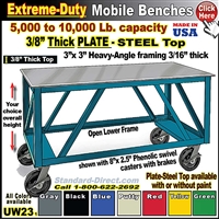 99UW23 * Plate Steel Top Mobile Tables
