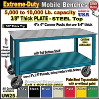 99UW25 * Plate Steel Top Mobile Tables