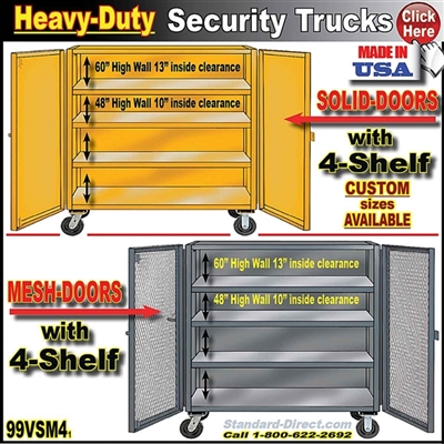 99VSM4 * Heavy-Duty Security Trucks with 4 shelf