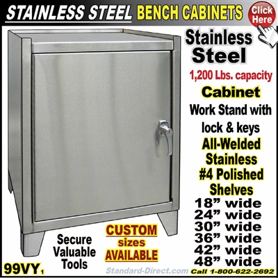 99VY Stainless Steel Bench cabinets