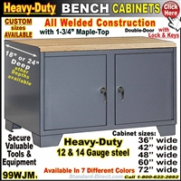 99WJM Maple top Bench cabinets