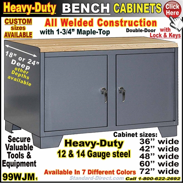 99WJM Maple top Bench cabinets