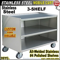 99YC Stainless Steel Mobile Bench cabinets