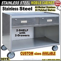 99YK Stainless Steel Mobile Bench cabinets