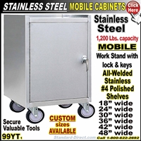 99YT Stainless Steel Mobile Bench cabinets