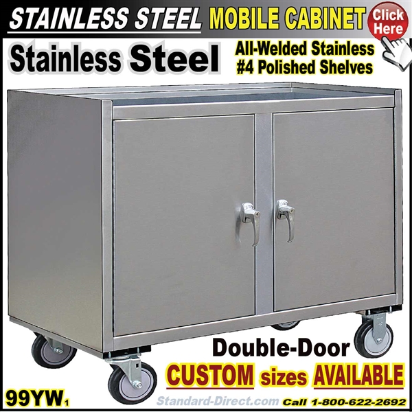 99YW Stainless Steel Mobile Bench cabinets